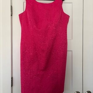 Talbot’s Fushia Brocade Sheath